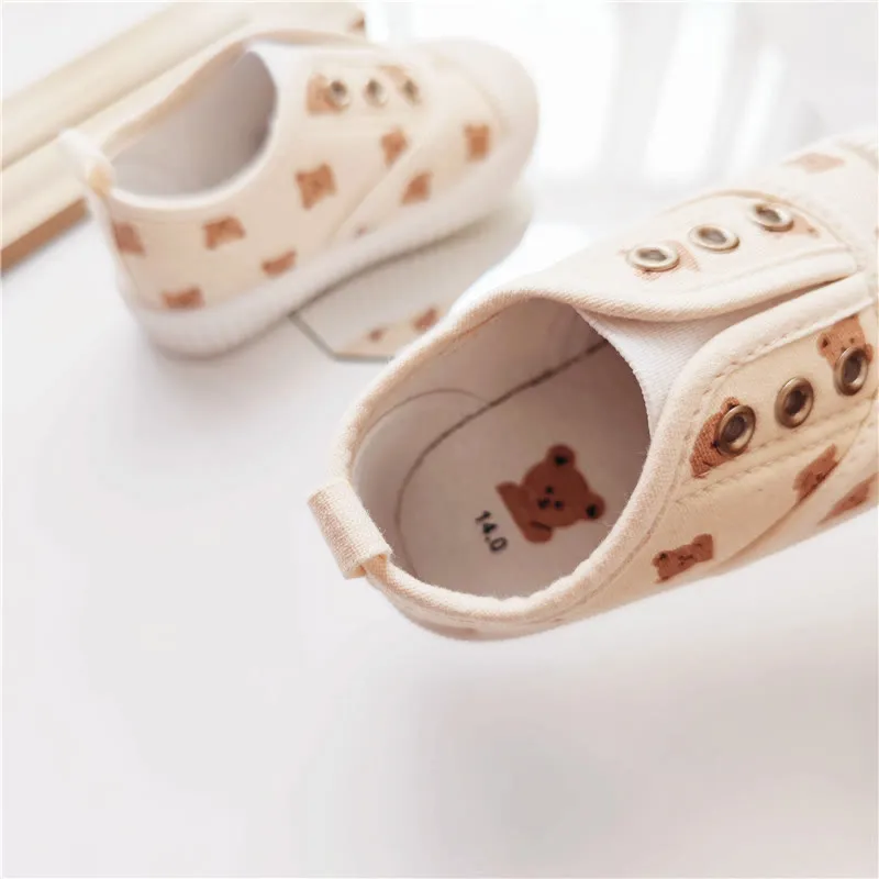 Baby Bear Canvas Soft Soled Shoes