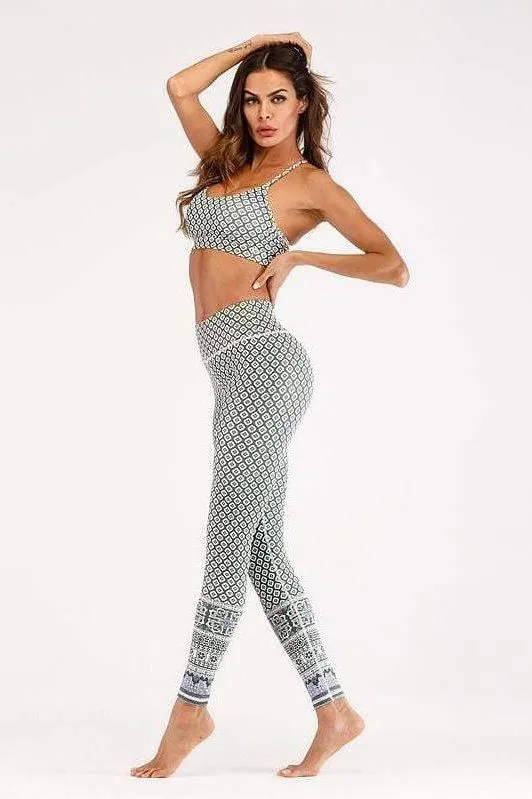 geometry pattern  yoga suit