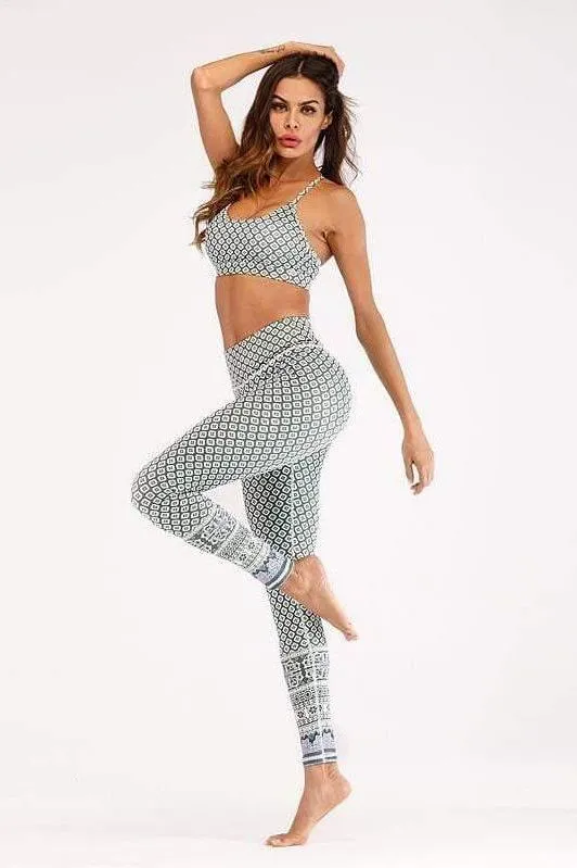 geometry pattern  yoga suit