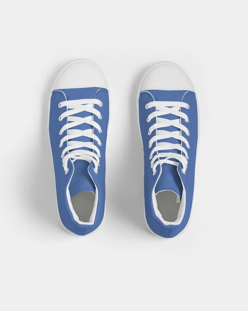 Midtone Blue High-Top Canvas Sneakers | Men's | C80M60Y0K0