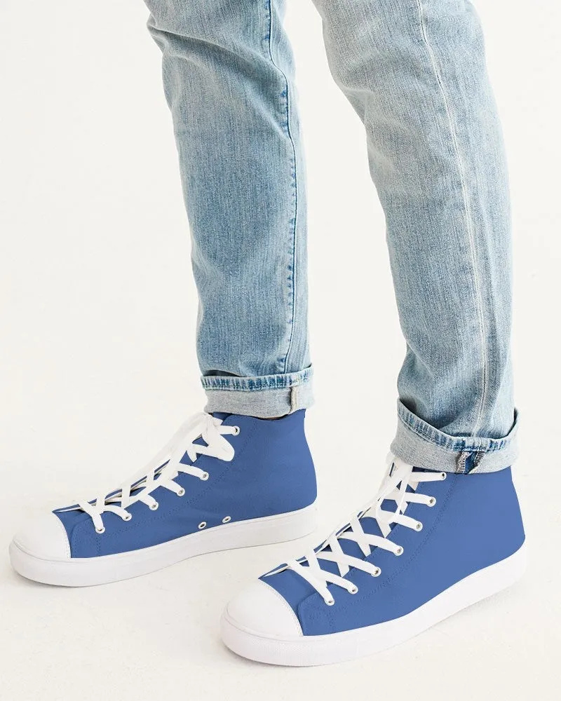 Midtone Blue High-Top Canvas Sneakers | Men's | C80M60Y0K0