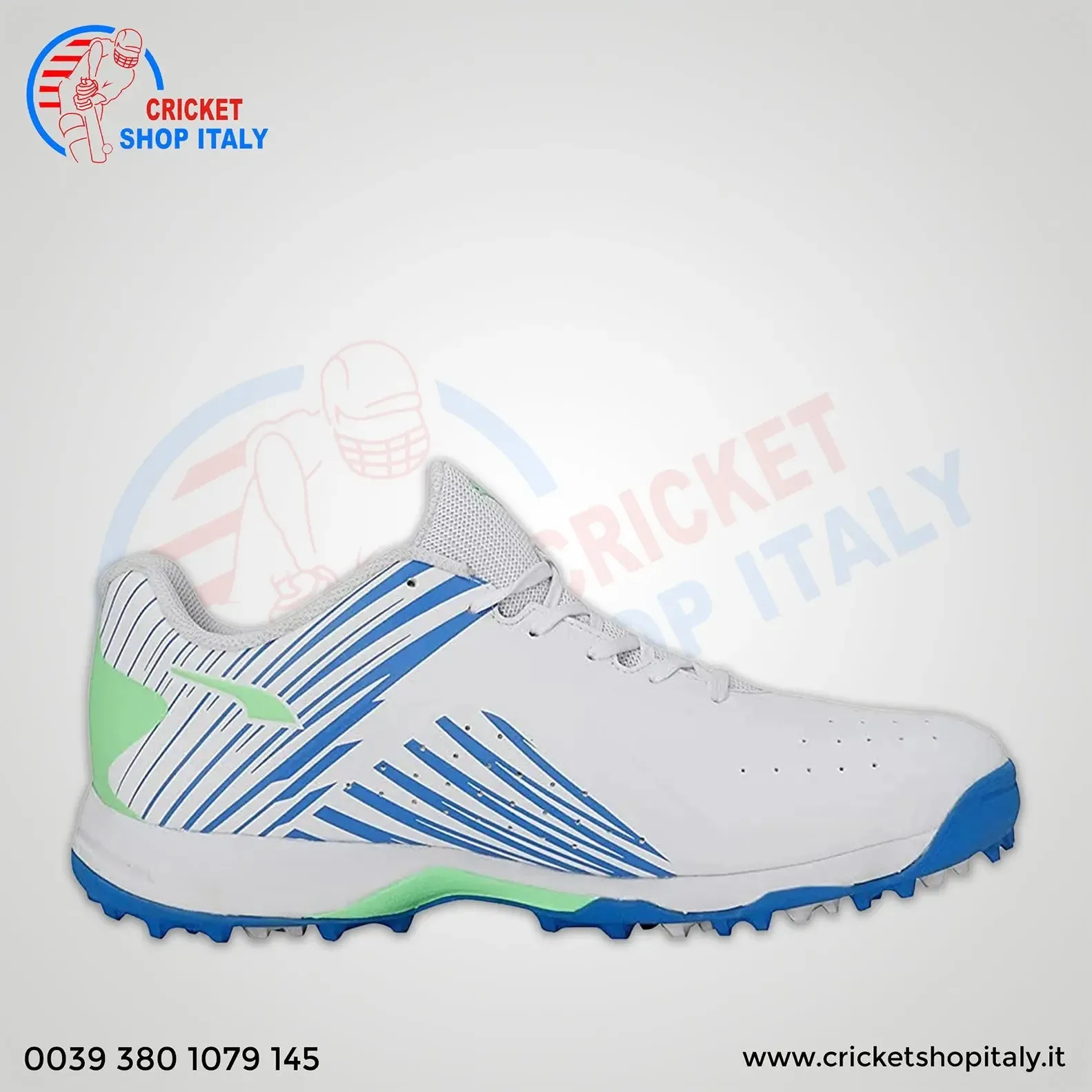 Puma 22 FH Rubber Cricket Shoes Puma White-Bluemazing