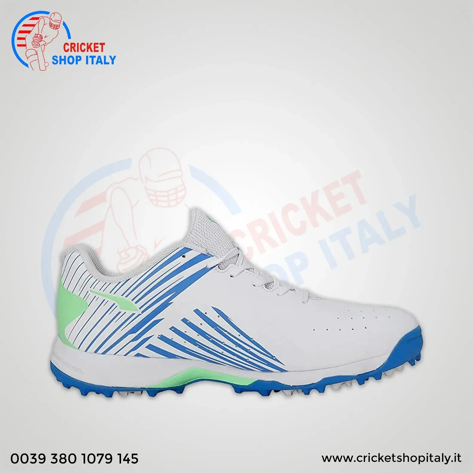 Puma 22 FH Rubber Cricket Shoes Puma White-Bluemazing
