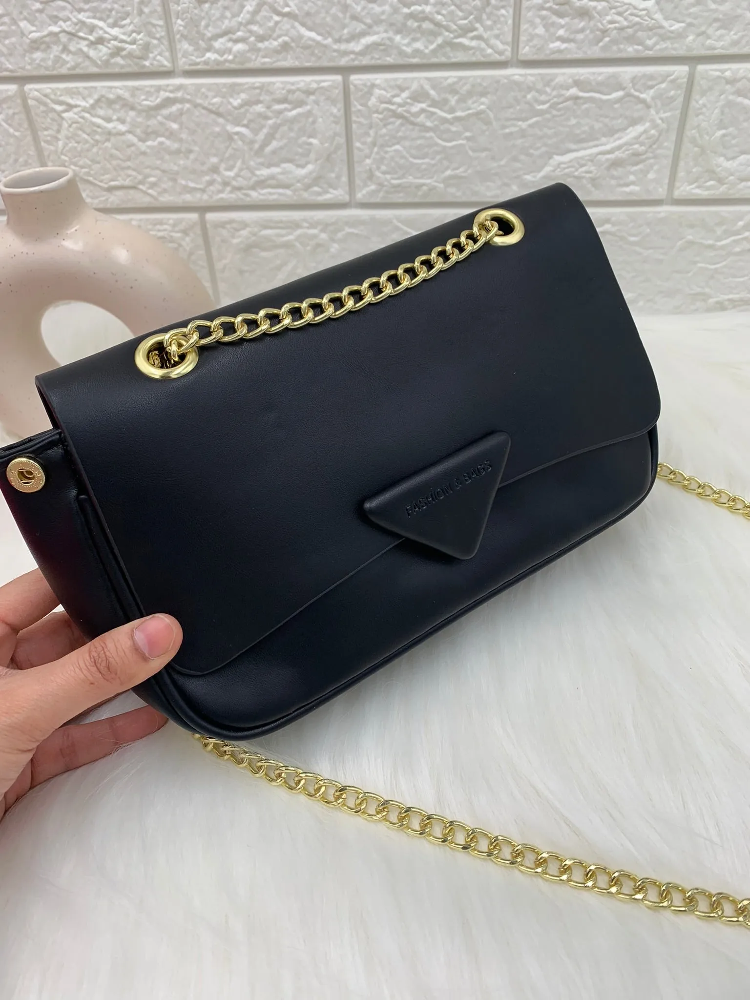 Textured PU Structured Sling Bag