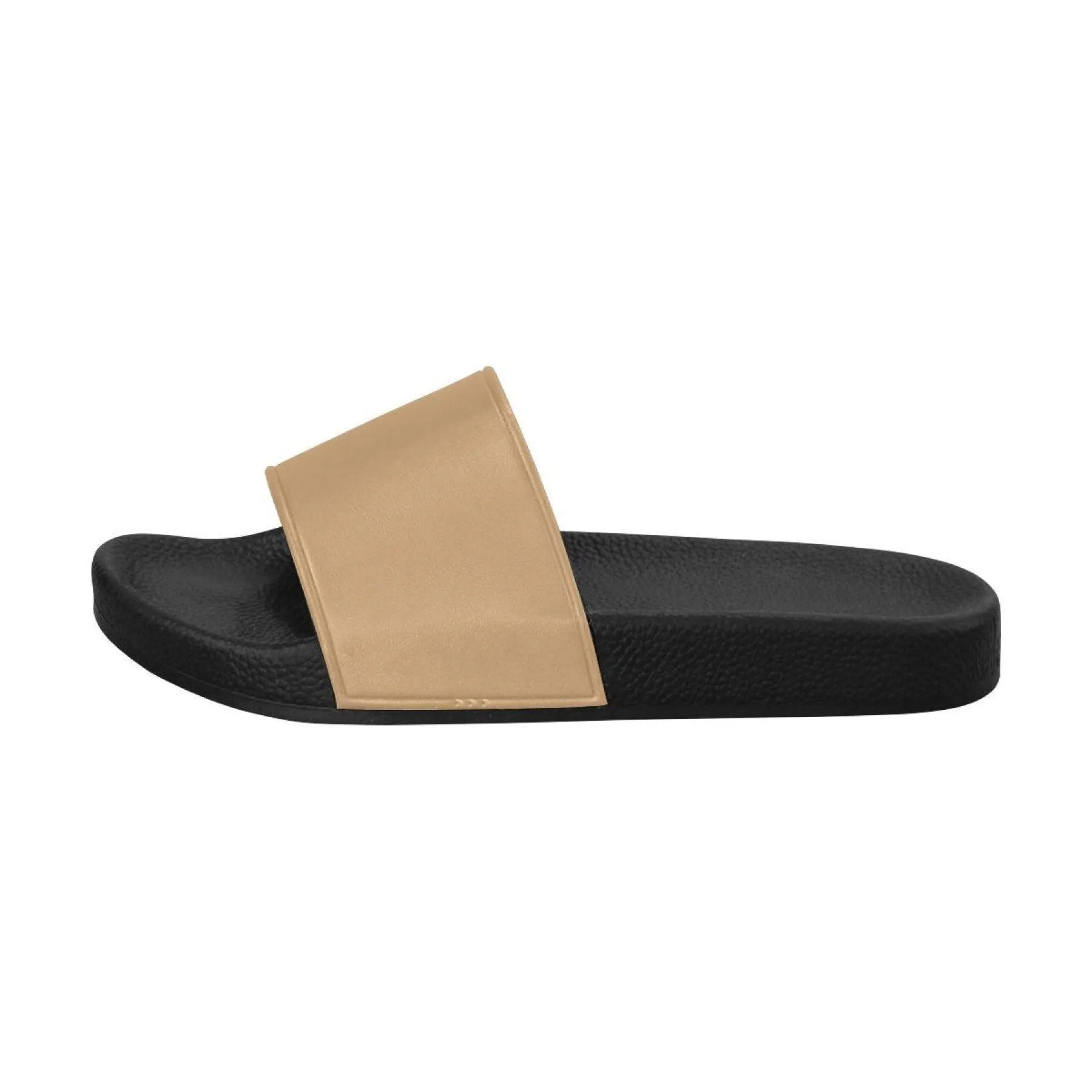 Womens Slides, Flip Flop Sandals, Light Brown